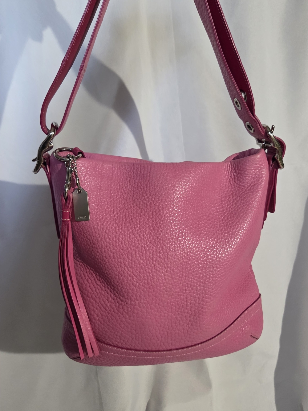Coach Legacy Pink Convertable Shoulder Leather Bag